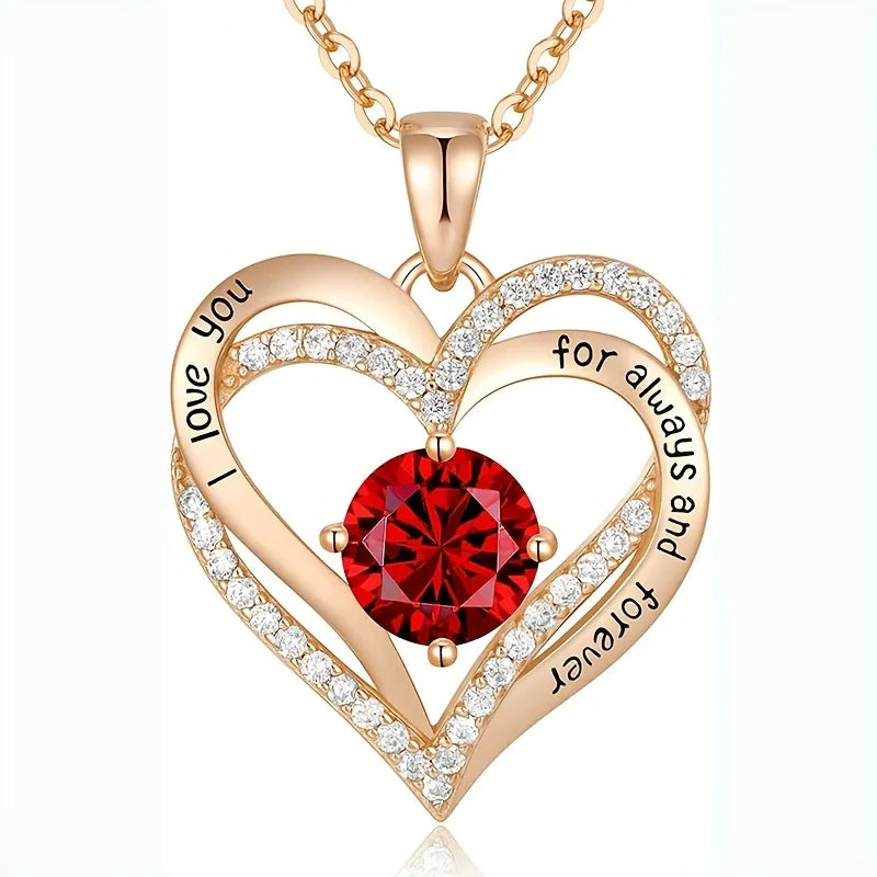 Luxury Red Pendant Necklaces With Rose Flower Gift Box - Pro Gifts