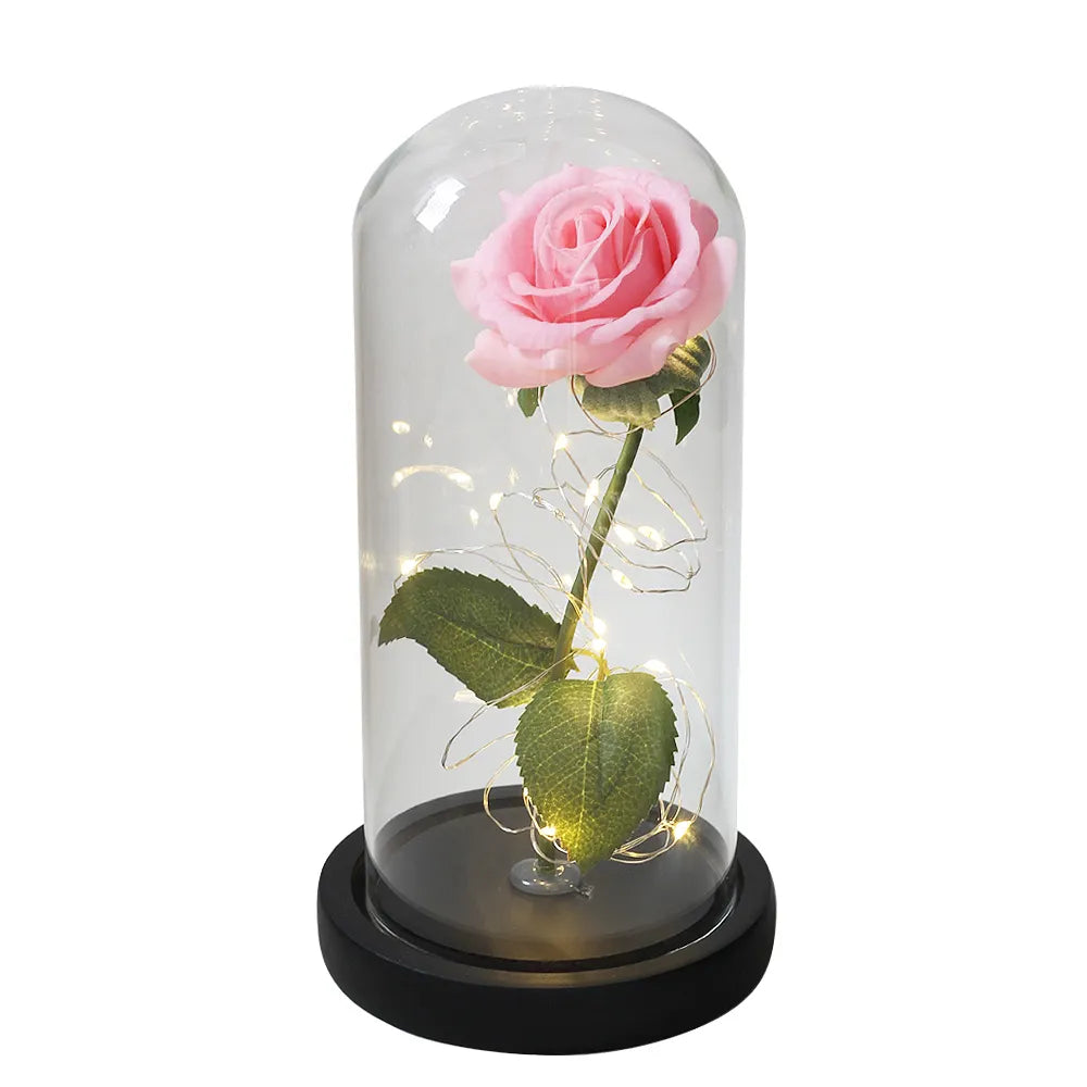 Galaxy Rose Artificial Flowers Beauty and the Beast Rose Decor