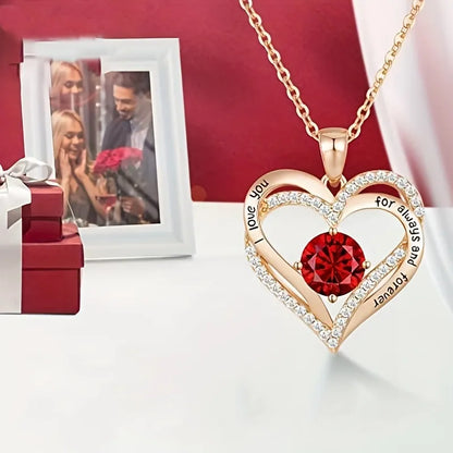 Luxury Red Pendant Necklaces With Rose Flower Gift Box - Pro Gifts